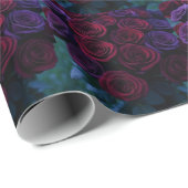 Papier Cadeau Roses Wrapping paper (Coin rond)
