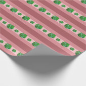 Papier Cadeau Rosette Succulents Enveloppement Papier (Coin)