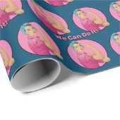 Papier Cadeau Rosie le Motif Riveter (Coin rond)