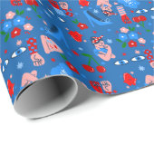 Papier Cadeau rosie the riveter rockabilly whimsical (Coin rond)