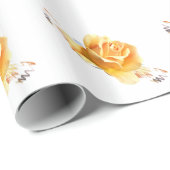 Papier Cadeau Rosier thé (Coin rond)
