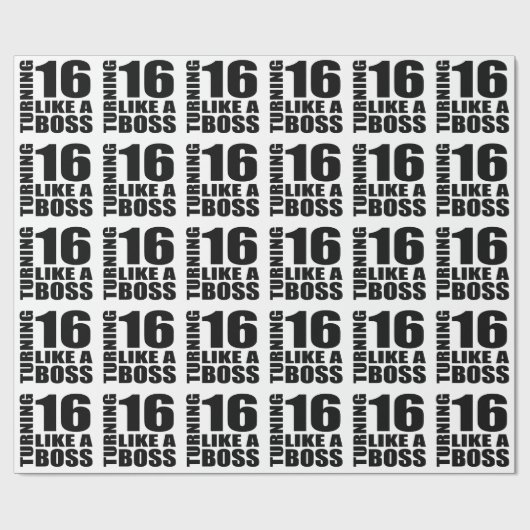 Papier Cadeau Rotation de 16 comme des conceptions d'un (Plat)