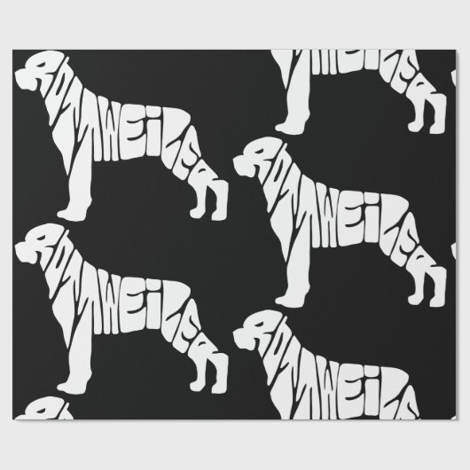 Papier Cadeau Rottweiler (Plat)