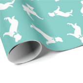 Papier Cadeau Rottweiler Chien Puppy Rottie (Coin rond)