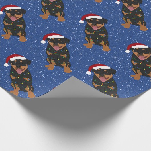 Papier Cadeau Rottweiler de Noël (Coin)