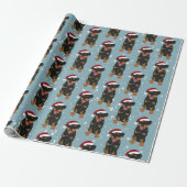 Papier Cadeau Rottweiler de Noël (Déroulé)
