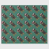 Papier Cadeau Rottweiler de Noël (Plat)