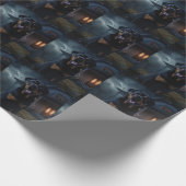 Papier Cadeau Rottweiler Halloween Épouvantable (Coin)