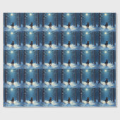 Papier Cadeau Rottweiler Starry Forest Hike Christmas Painting (Plat)