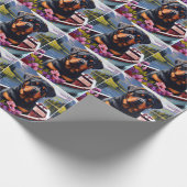 Papier Cadeau Rottweiler sur une pédale : une aventure Pittoresq (Coin)