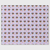 Papier Cadeau Rottweiler Wrapping Paper in Purple (Plat)