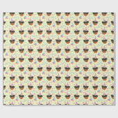 Papier Cadeau Rottweiler Wrapping Paper in Yellow (Plat)