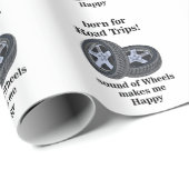 Papier Cadeau Roue automobile Technicien de pneus automobile Ann (Coin rond)