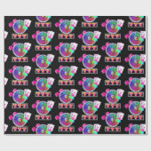 Papier Cadeau Roue de casino de Las Vegas, nerf de boeuf, (Plat)