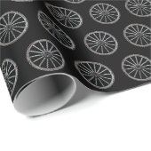 Papier Cadeau Roue de chariot western (Coin rond)