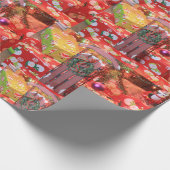 Papier Cadeau Roue de Noël avec papier d'enveloppement de couron (Coin)