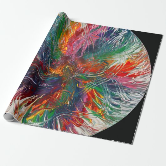 Papier Cadeau Roue de spectre de couleurs (Déroulé)