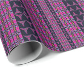 Papier Cadeau Roue florale variée (Coin rond)