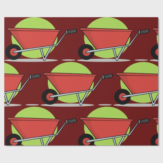 Papier Cadeau Roue rouge (Plat)