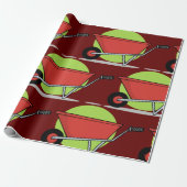 Papier Cadeau Roue rouge (Déroulé)