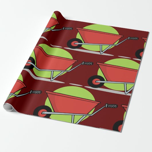 Papier Cadeau Roue rouge (Déroulé)