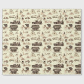 Papier Cadeau Roues vintages (Plat)