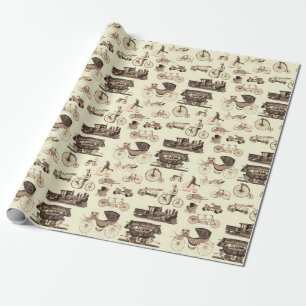 Papier Cadeau Roues vintages