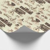 Papier Cadeau Roues vintages (Coin)