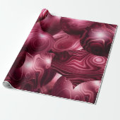 Papier Cadeau Rouge Agate Noël Ornements Enveloppement Papier (Déroulé)