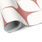 Papier Cadeau Rouge Blanc Moyen Siècle moderne Boho géométrique (Coin rond)