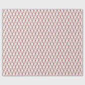 Papier Cadeau Rouge Blanc Noisette Pepperment Candies Vacances (Plat)