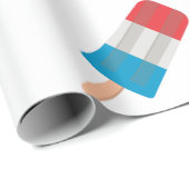 Papier Cadeau rouge blanc pâle (Coin rond)