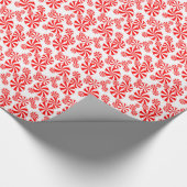 Papier Cadeau Rouge Blanc Peppermenthe Candy Holdiay Motif (Coin)