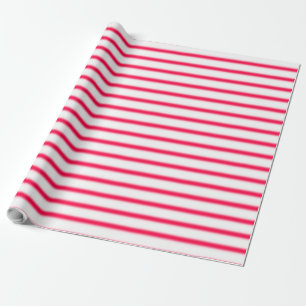 Papier Cadeau Rouge Blanc Rayé Noël Classique Nostalgique