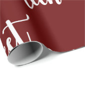 Papier Cadeau Rouge blanc Script mignon sucré 16 Anniversaire fê (Coin rond)