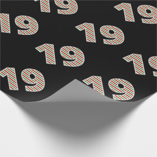 Papier Cadeau Rouge, Blanc, Vert. 19e événement le jour de No