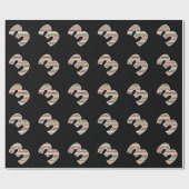 Papier Cadeau Rouge, Blanc, Vert "3" 3e événement le jour de Noë (Plat)