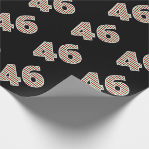 Papier Cadeau Rouge, Blanc, Vert, 46e événement le jour de No