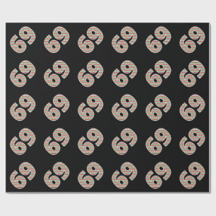 Papier Cadeau Rouge, Blanc, Vert 69, 69e événement le jour de