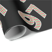 Papier Cadeau Rouge, Blanc, Vert "97" 97e événement le jour de N (Coin rond)