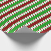 Papier Cadeau Rouge, Blanc, Vert, couleur inspirée de Noël (Coin)