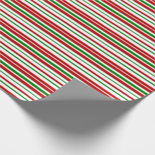 Papier Cadeau Rouge, Blanc, Vert Grandes Têtes À Thème Noël