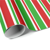 Papier Cadeau Rouge, Blanc, Vert Noël Grandes Thématiques (Coin rond)