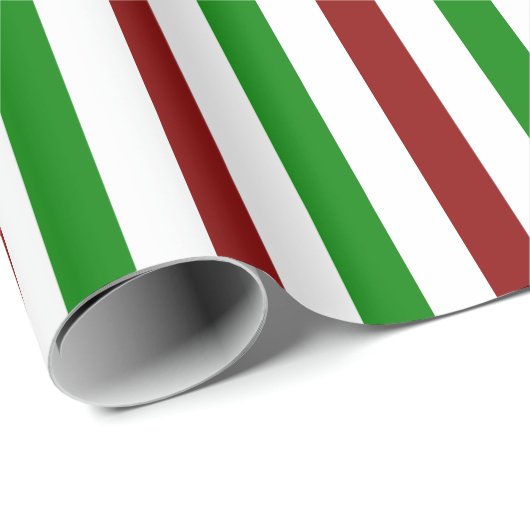 Papier Cadeau Rouge, blanc, vert style Noël Motif Linne (Coin rond)