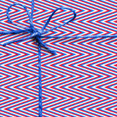Papier Cadeau Rouge bleu blanc Chevron Stripes - Trippy Abstrait