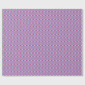 Papier Cadeau Rouge bleu blanc Chevron Stripes - Trippy Abstrait (Plat)