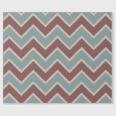 Papier Cadeau Rouge bleu Chevron (Plat)