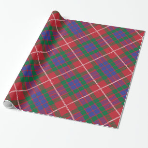 Papier Cadeau Rouge, bleu, vert, avec des accents blancs plaid m