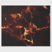 Papier Cadeau Rouge Bourgogne Abstrait or noir VIP marbre pierre (Plat)