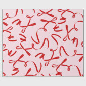 Papier Cadeau Rouge Bow rose Retro (Plat)